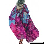 Omerker Women's Boho Print Cover Up Beach Swimsuit Long Kimono Cardigan Cover Ups A-rose B07MR6KL7H